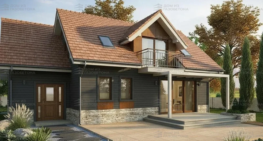 Проект Двухэтажный дом 14 на 10, 182 м2