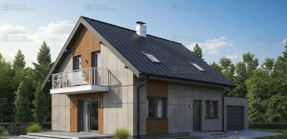 Проект Двухэтажный дом 12 на 9, 138 м2