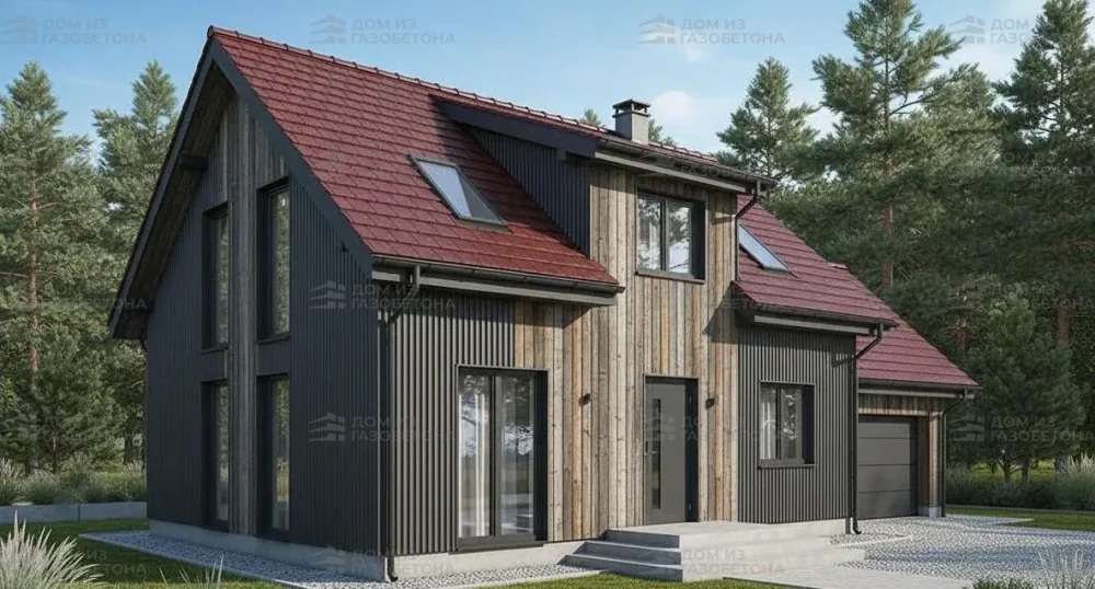 Проект Двухэтажный дом 13 на 10, 145 м2