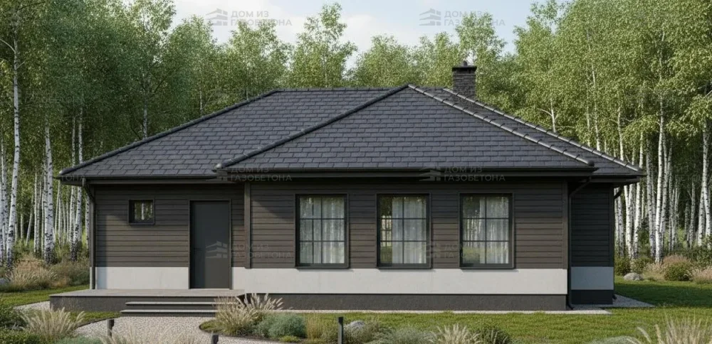 Проект Одноэтажный дом 14 на 9, 87 м2