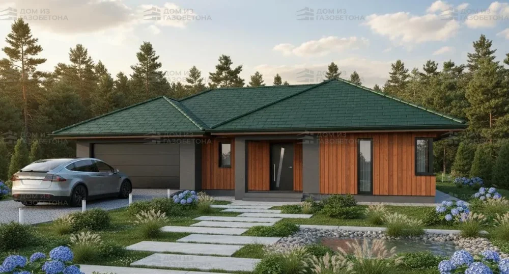 Проект Одноэтажный дом 13 на 26, 188 м2