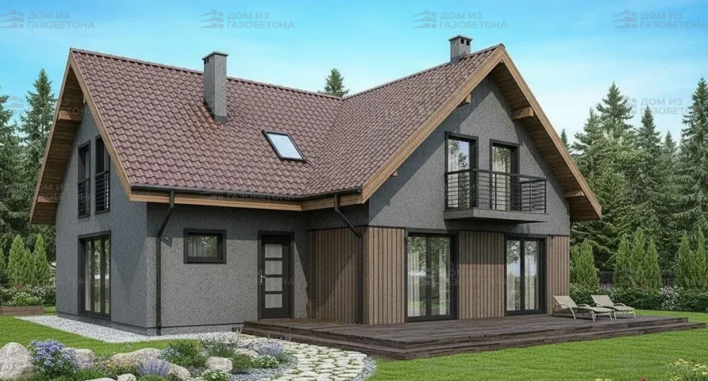 Проект Двухэтажный дом 14 на 11, 175 м2