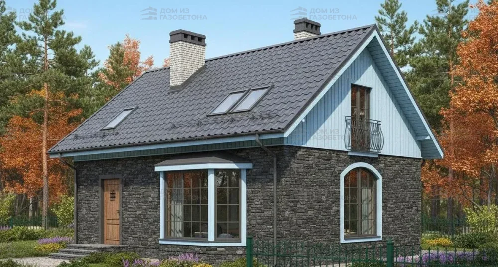 Проект Двухэтажный дом 11 на 8, 109 м2