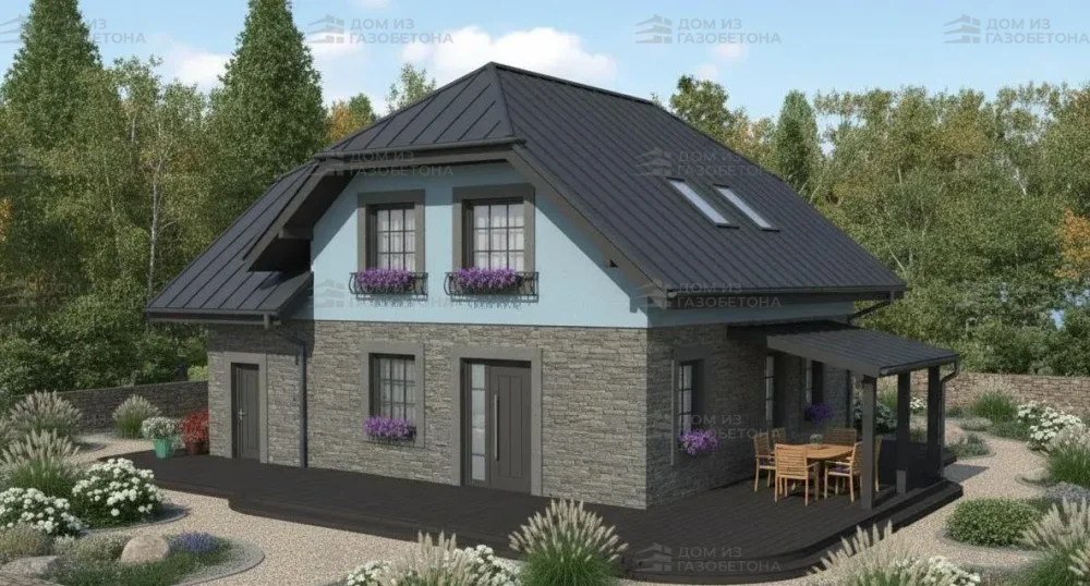 Проект Двухэтажный дом 11 на 10, 169 м2