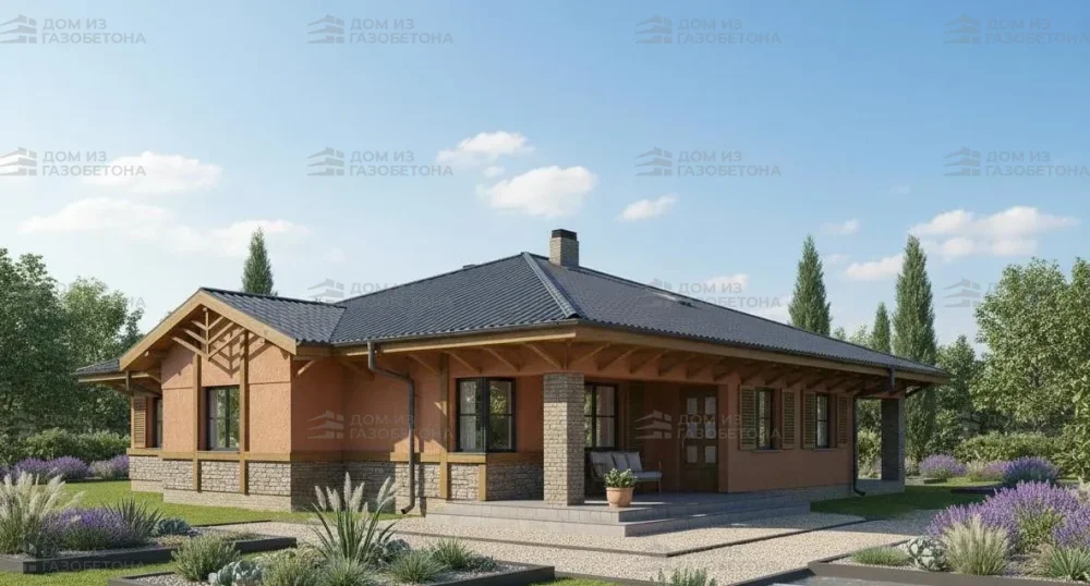 Проект Одноэтажный дом 14 на 18, 166 м2