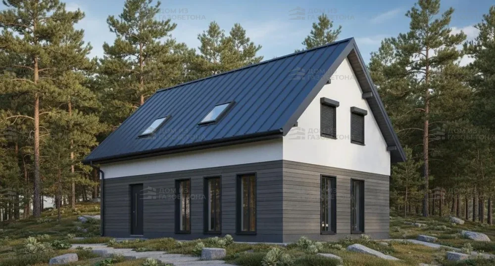 Проект Двухэтажный дом 10 на 10, 135 м2