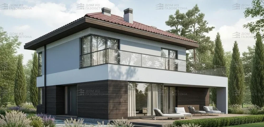 Проект Двухэтажный дом 14 на 13, 182 м2