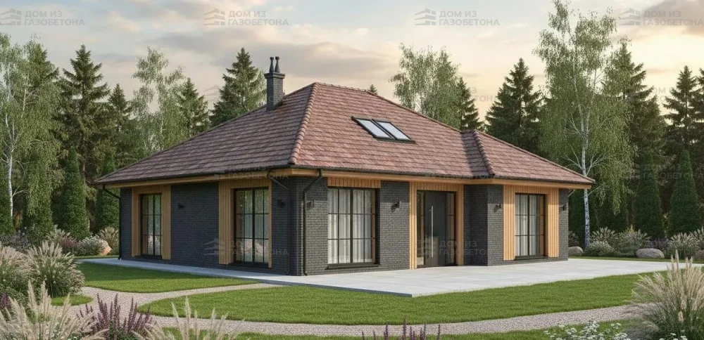 Проект Одноэтажный дом 12 на 19, 133 м2